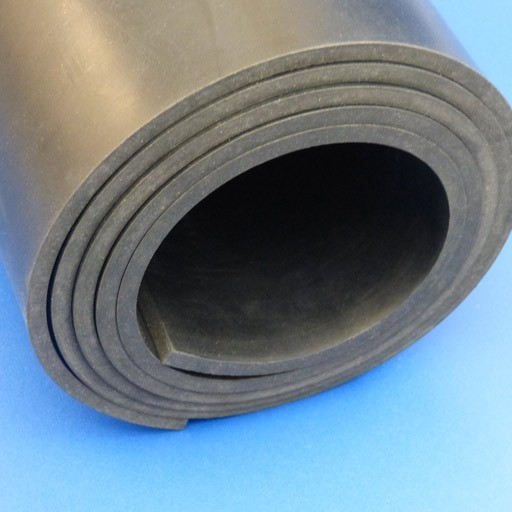 Solid Black Neoprene Rubber Sheet 6mm Thick Various Sizes 